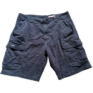 Wrangler Shorts Mens 34 Black Cargo Relaxed Fit Good Condition